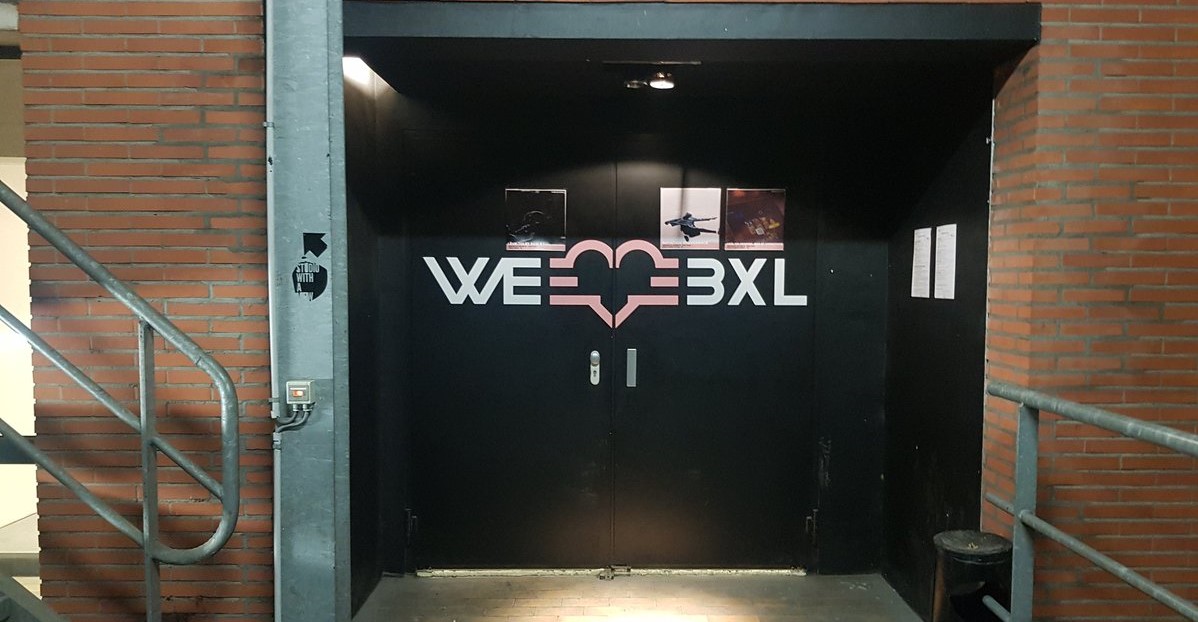The entrance to WeLoveBXL in Molenbeek